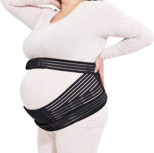 Black Maternity Support Belt Two Piece